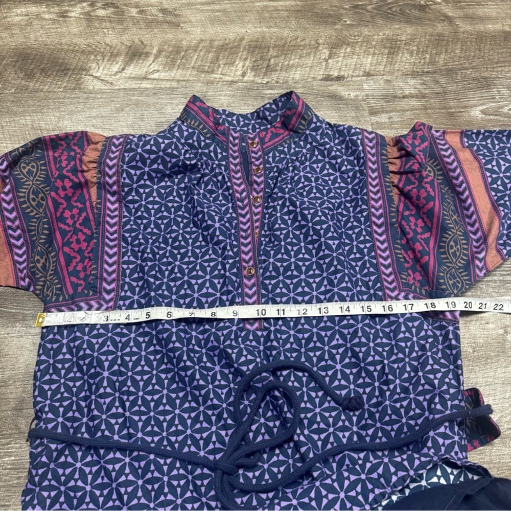 Xirena Yasmeen Geo-Print Blouson-Sleeve Mini Dress Size Small - Picture 6 of 9